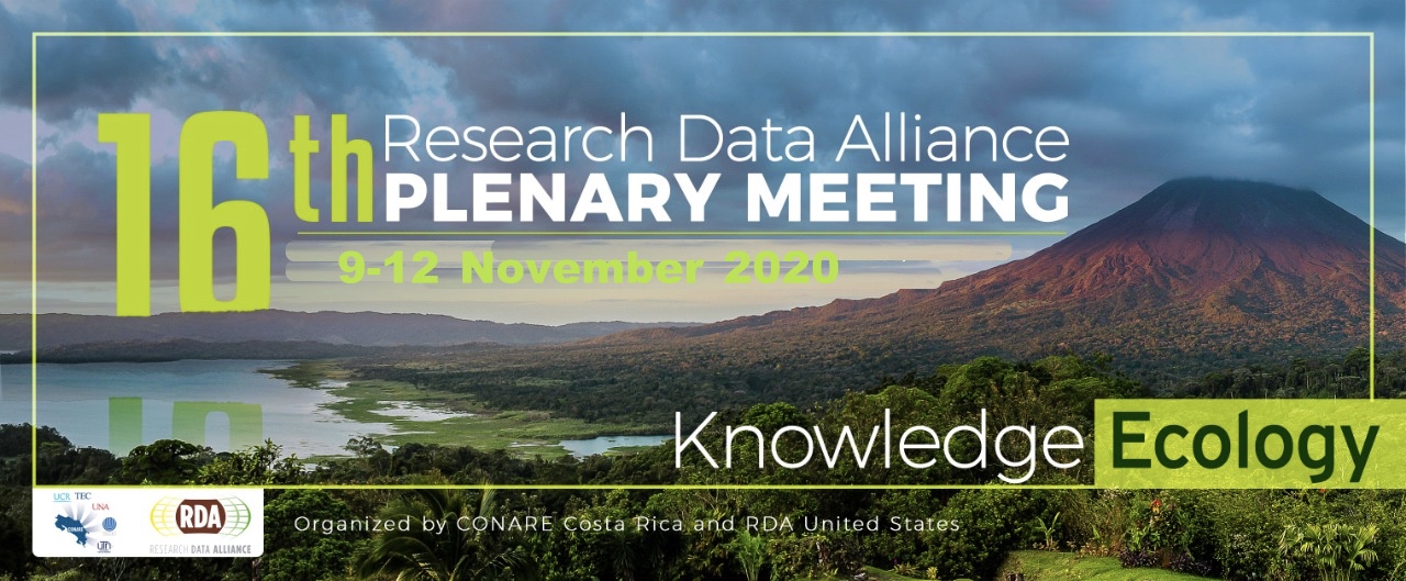 16th Research Data Alliance Plenary Meeting announcement poster
